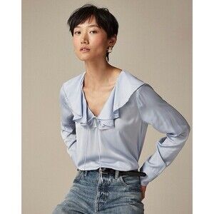 J.Crew Goldie top in satin New Size S Small